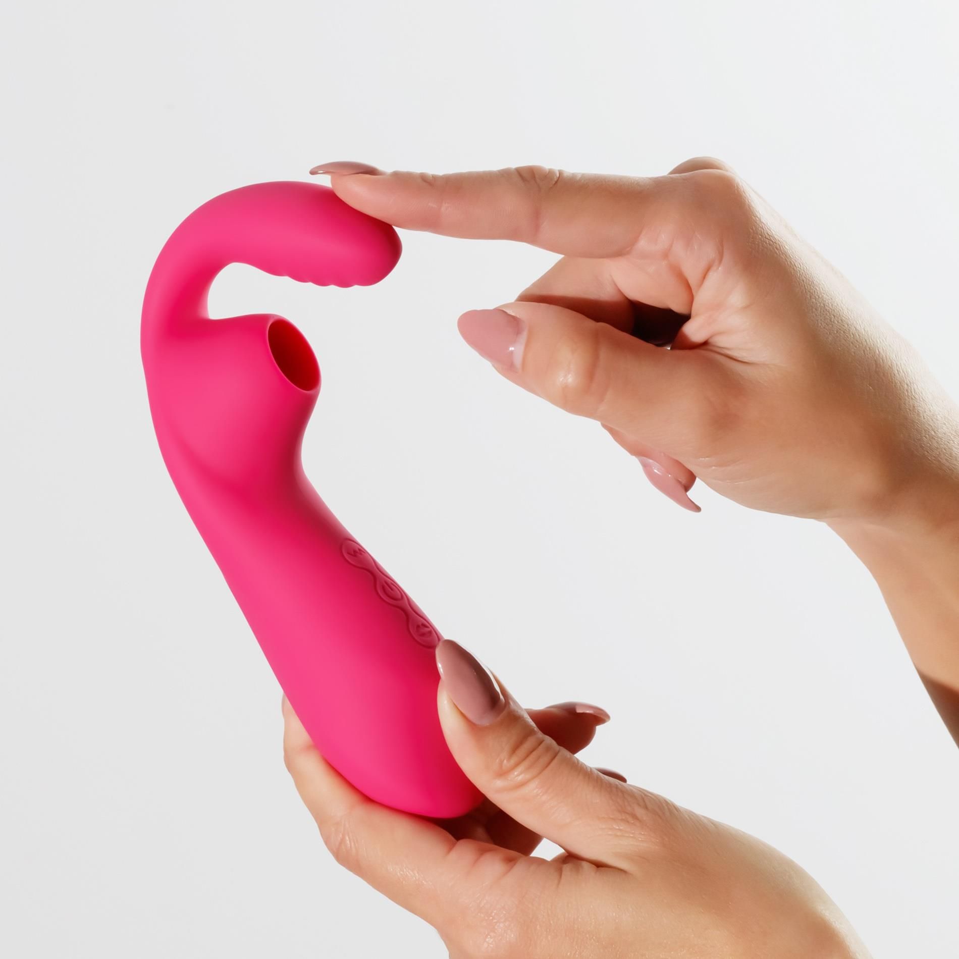 Stymulator łechtaczki Crushious Cyrano, 18 cm (różowy)