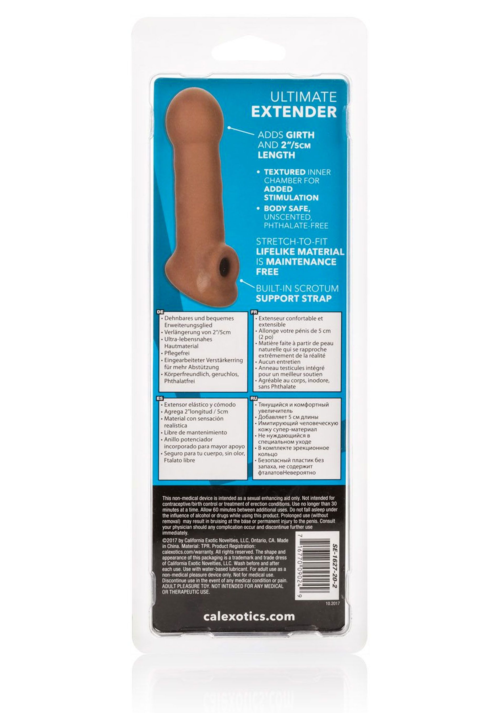 Насадка на пенис California Exotic Novelties Ultimate Extender, 16 см (коричневый)