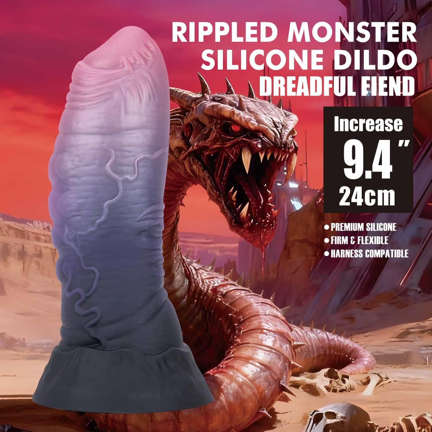 Фаллоимитатор Power Monsters Dreadful Fiend, 24 см (фиолетовый)