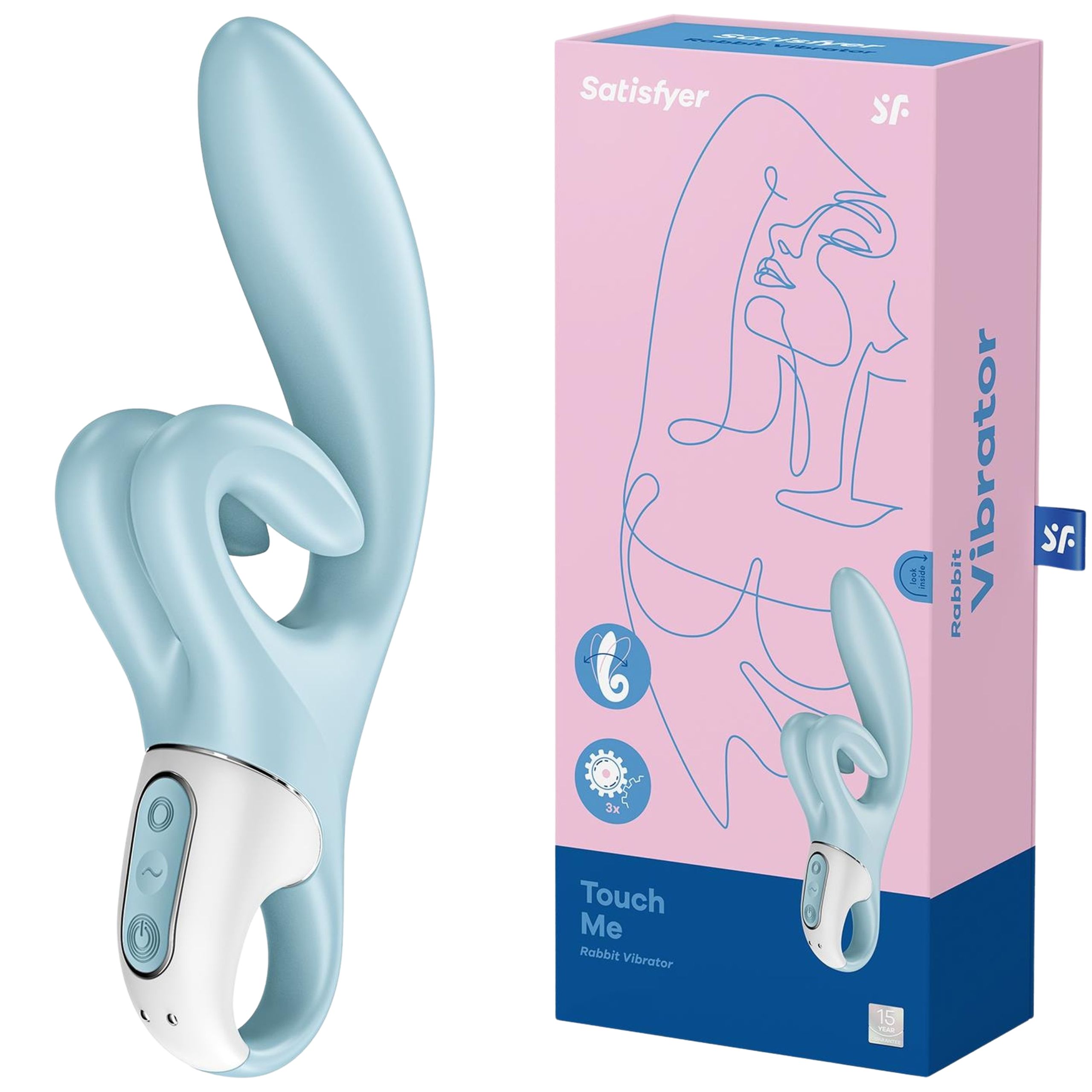 Królik wibrator Satisfyer Touch Me, 20 cm (niebieski)