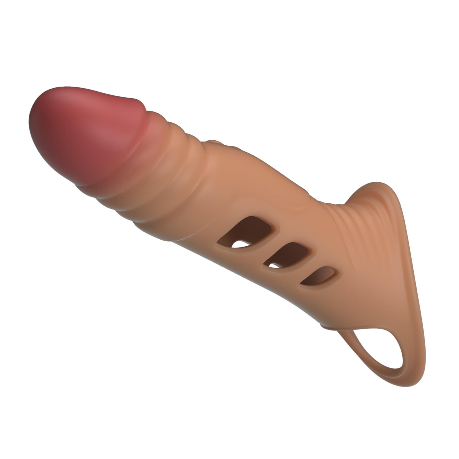 Насадка на пенис Pretty Love Penis Sleeve Extender, 22 см (коричневый)