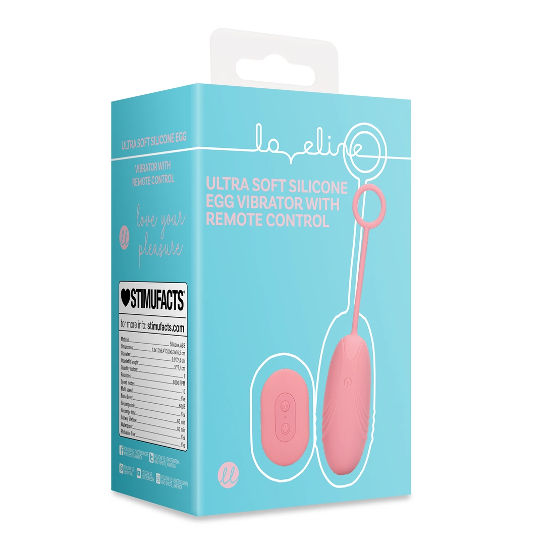Виброяйцо Loveline Ultra Soft Pink Arabesque, 7.5 см (розовый)