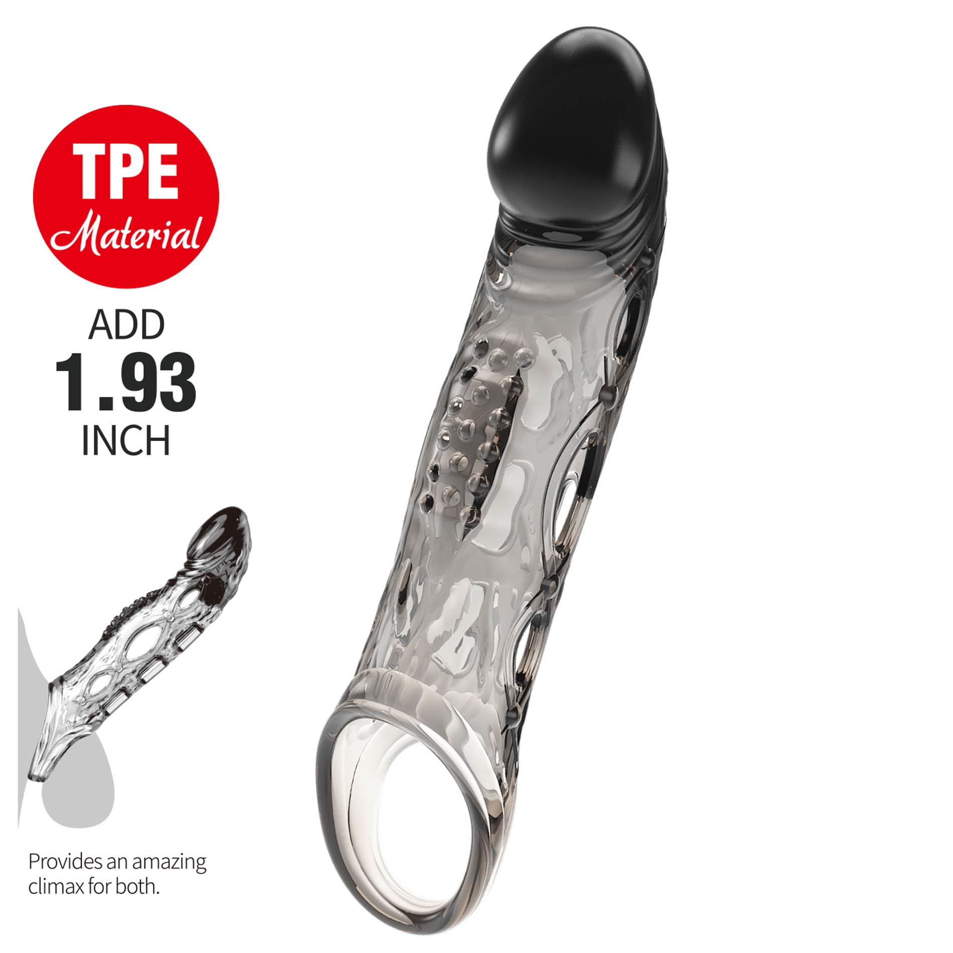 Насадка на пенис Pretty Love Penis Sleeve Wayde, 21.3 см (черный)