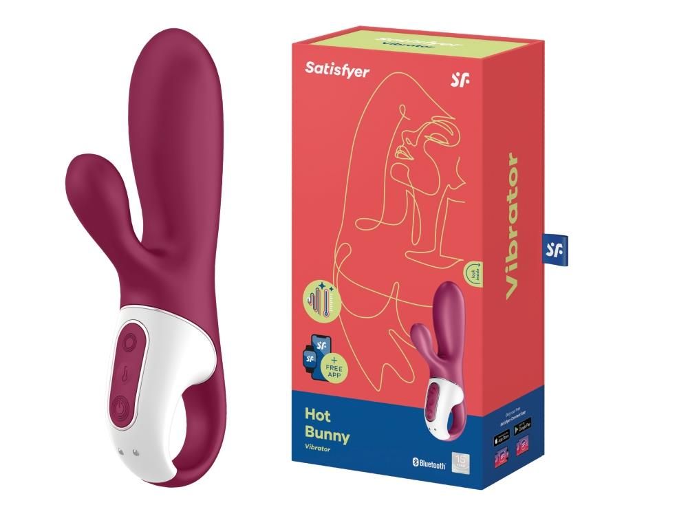 Wibrator królik Satisfyer Hot Bunny, 17,5 cm (bordowy)