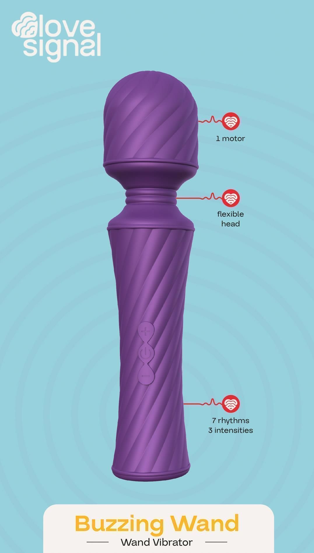 Wibromasażer Dream Toys Buzzing Wand, 20 cm (fioletowy)