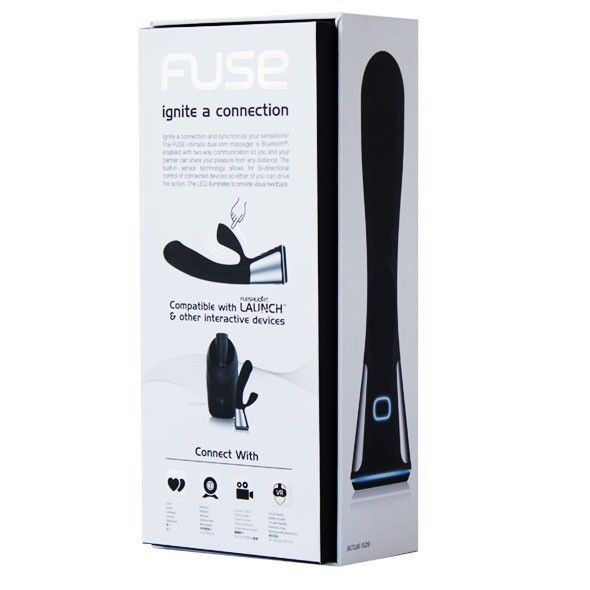 Вибратор-кролик Ohmibod Fuse for Kiiroo, 18 см (черный)