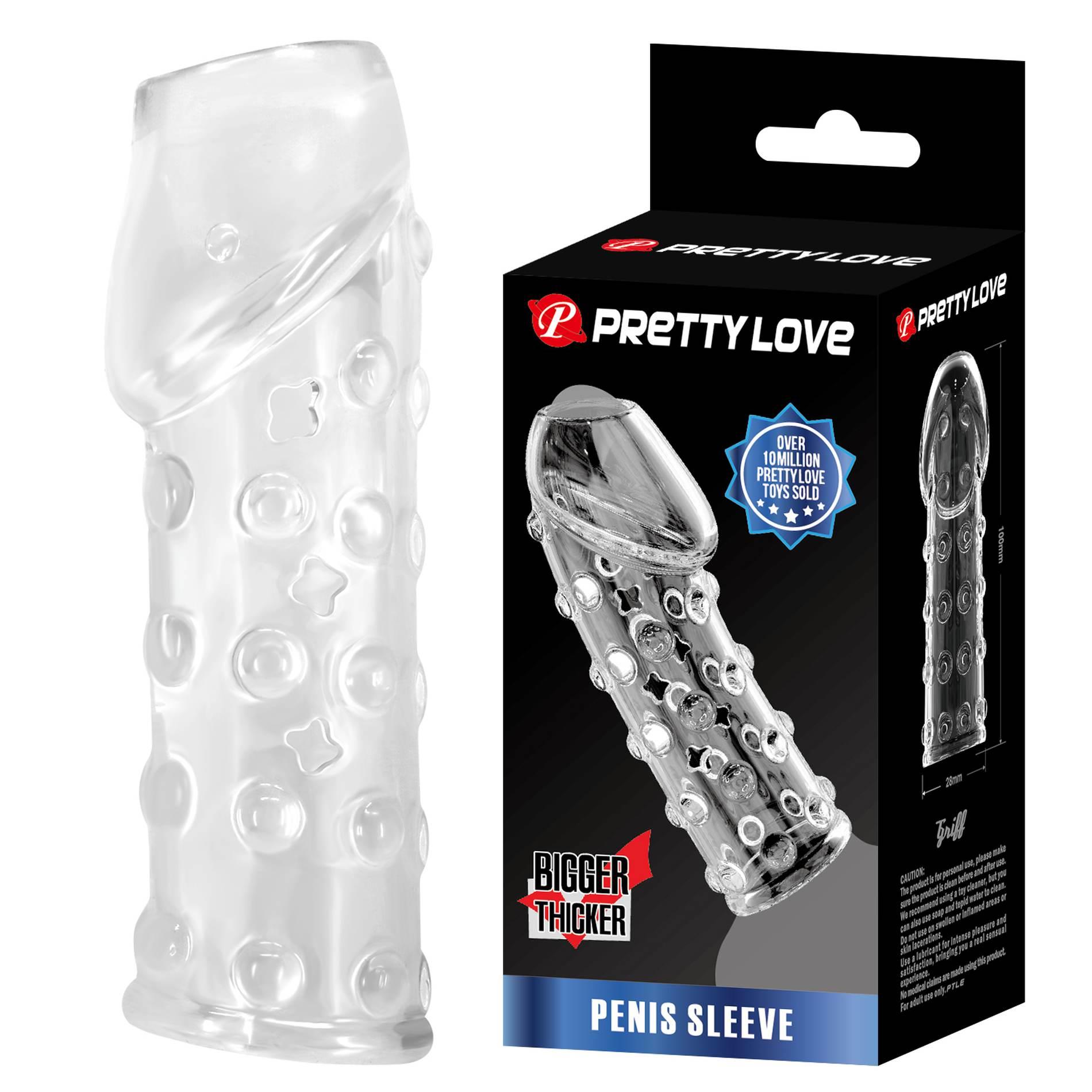 Насадка на пенис Pretty Love Penis Sleeve, 19.8 см (прозрачный)