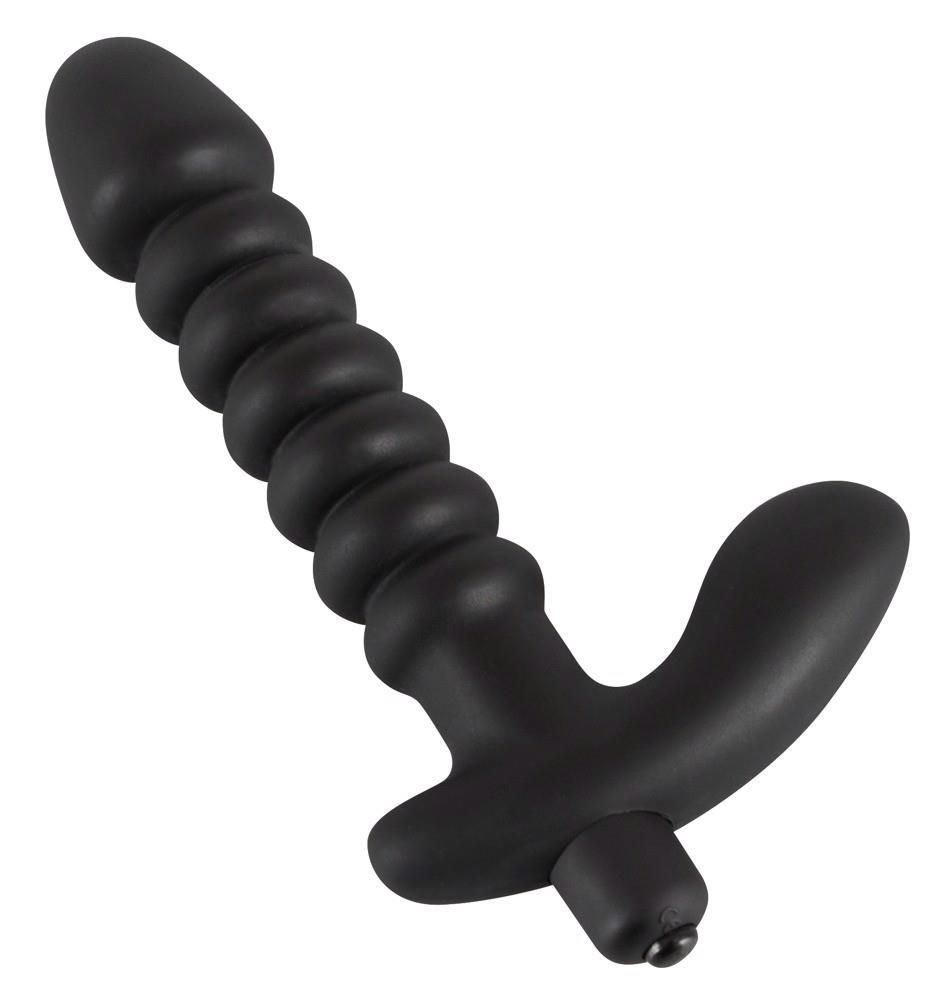Korek analny z wibracją Black Velvets, 17 cm (czarny)