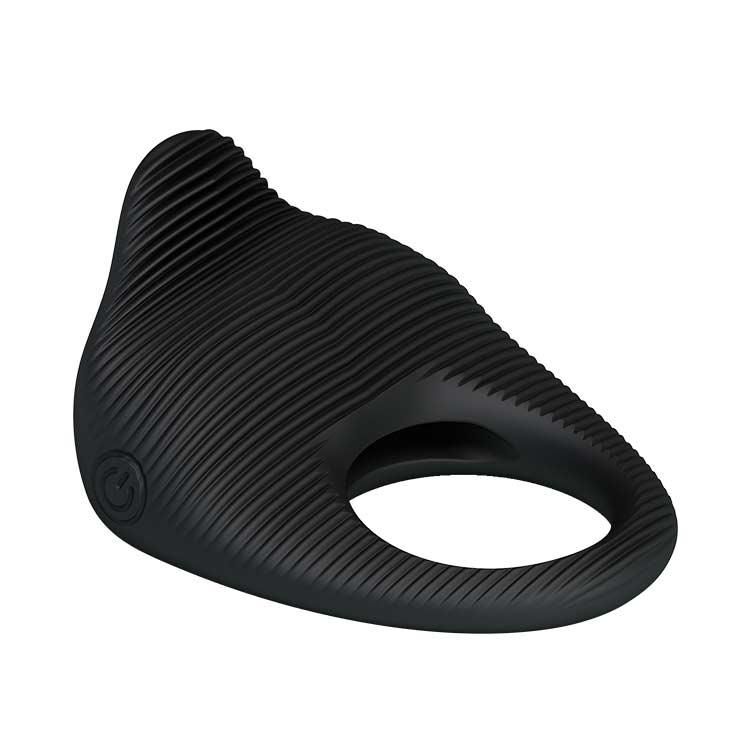 Эрекционное кольцо Pretty Love Thimble Vibrating Cock Ring, 6 см (черный)