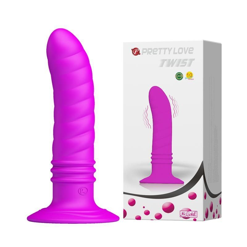 Korek analny z wibacjami Pretty Love Twist, 12 cm (fioletowy)