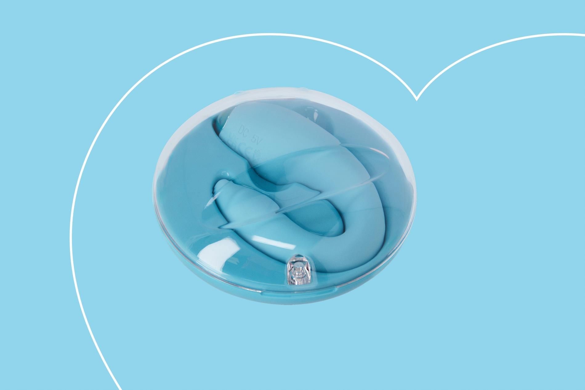 Вибратор FairyGasm Basket Of Pleasure, 9 см (голубой)