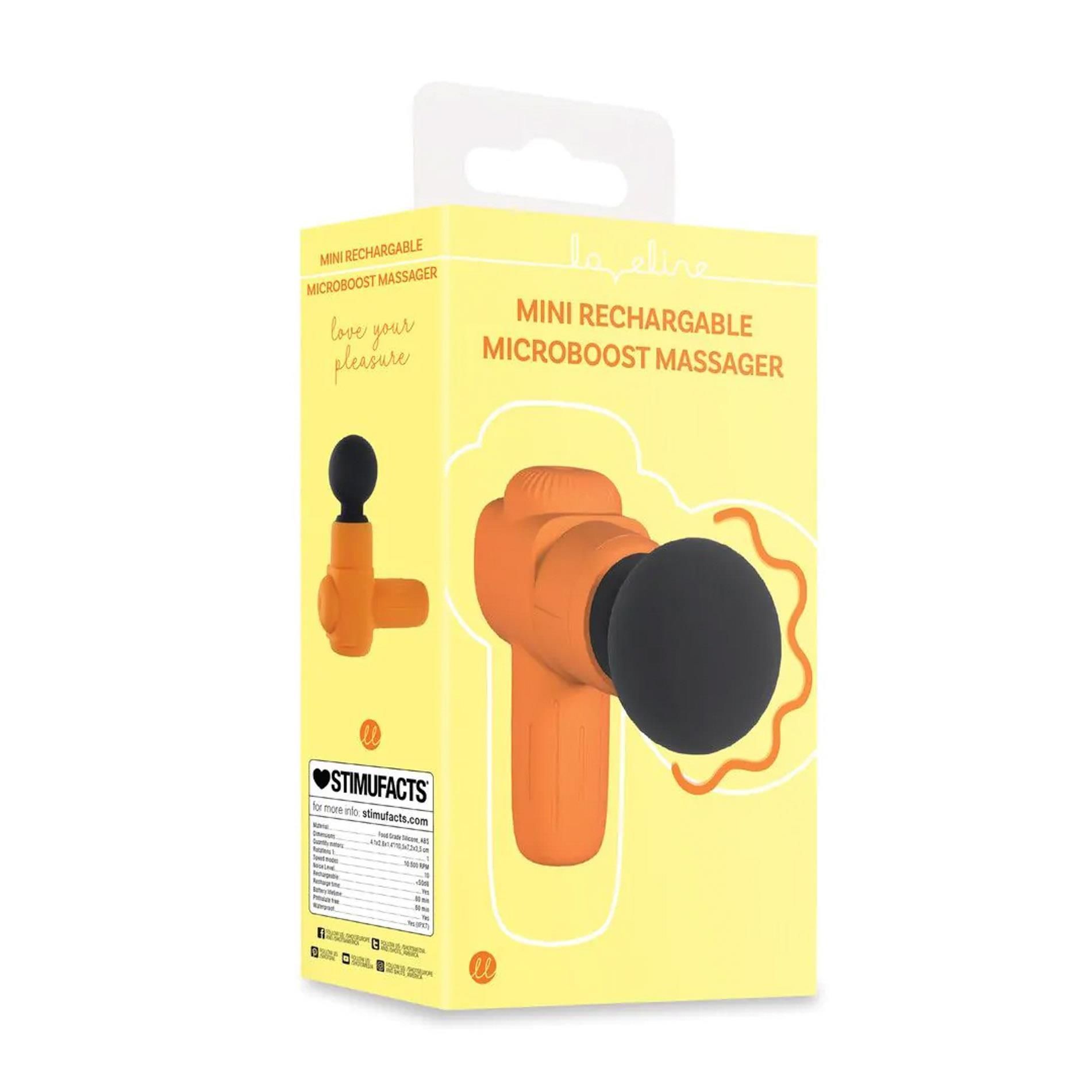 Вибромассажер Loveline Microboost, 10.5 см (оранжевый)