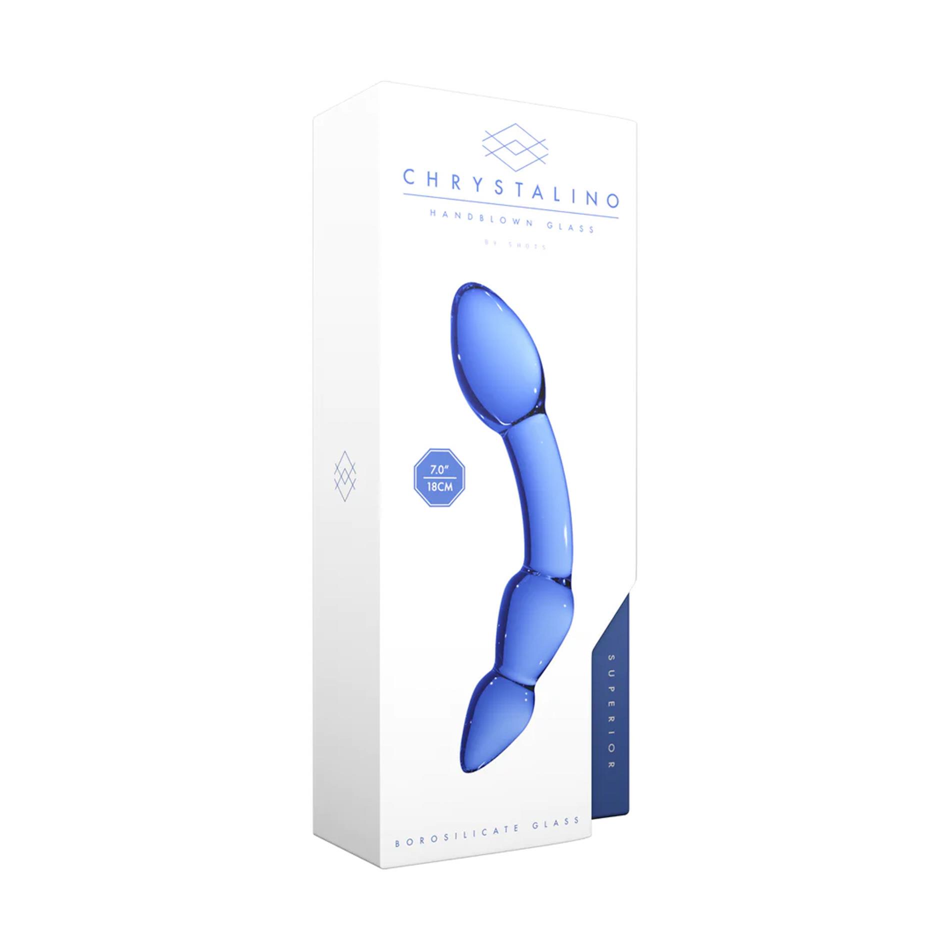 Фаллоимитатор Chrystalino Superior Glass, 18 см (синий)