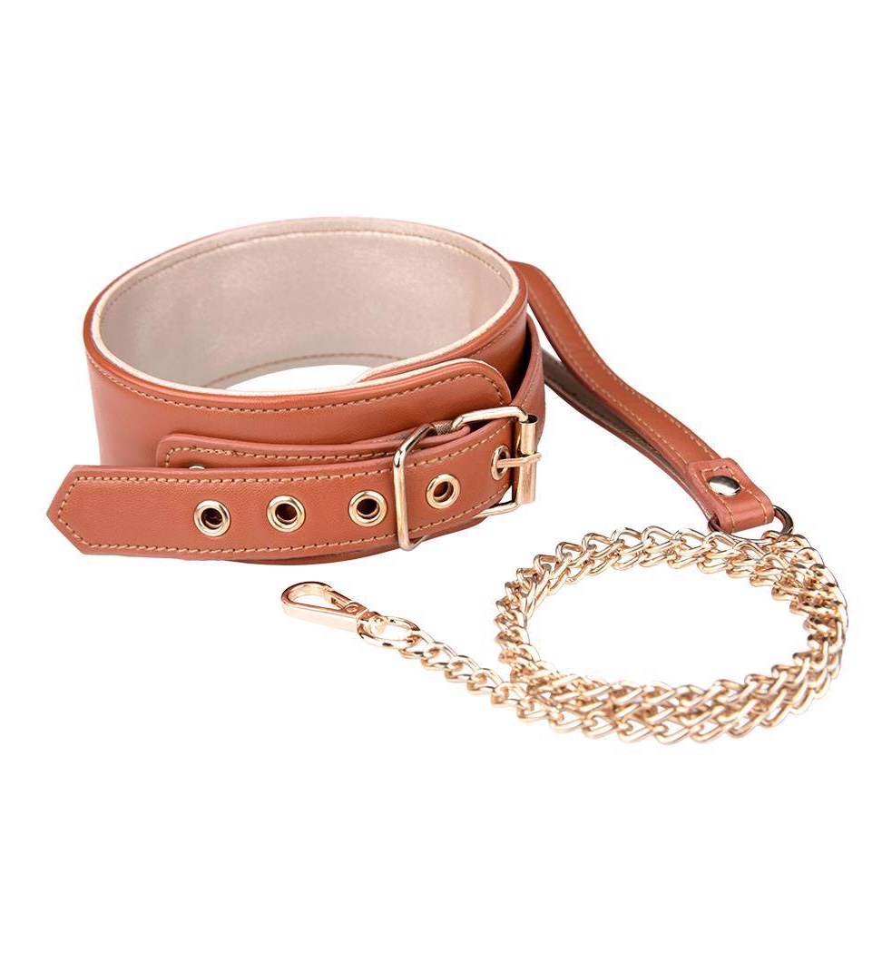 Ошейник с поводком Blaze Elite Collar and Leash, 103 см (коричневый)