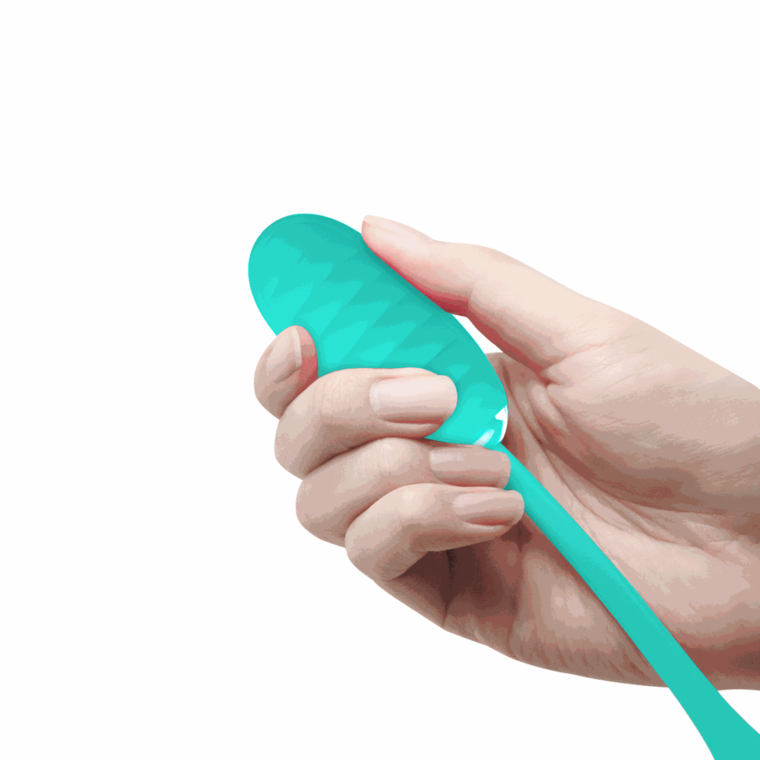 Виброяйцо Pretty Love Kirk Super Soft Silicone, 19,7 см (бирюзовый)