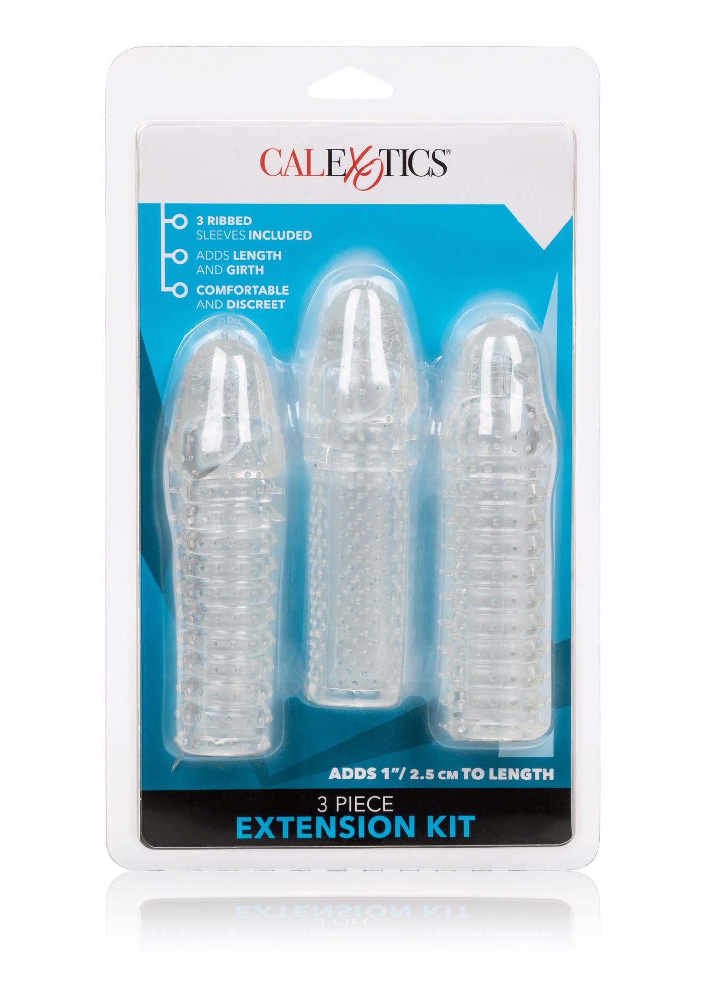 Насадка на пеніс Calexotics 3 Piece Extension Kit, 3 шт (прозорий)