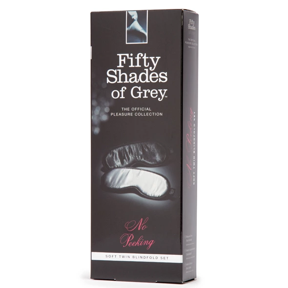 Набор масок Fifty Shades of Grey No Peeking, 2 шт (черный-белый)