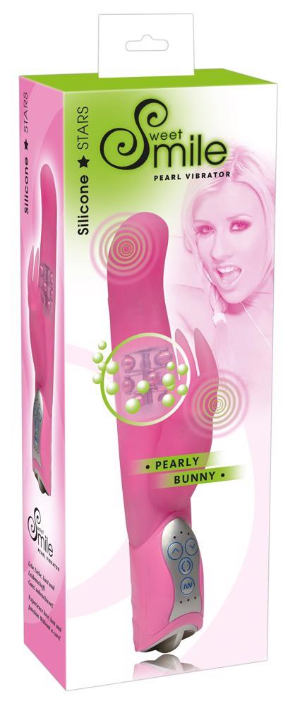 Вибратор-кролик Smile Pearl Bunny, 26 см (розовый)