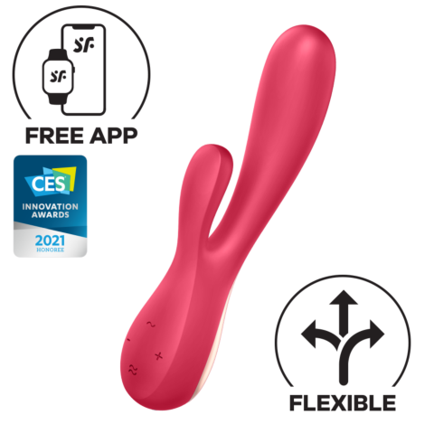 Wibrator królik Satisfyer Mono Flex, 20 cm (czerwony)