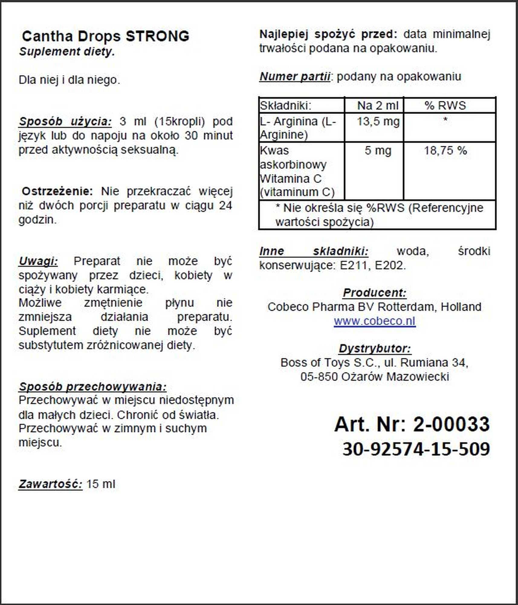 Cobeco - Krople, 15 ml