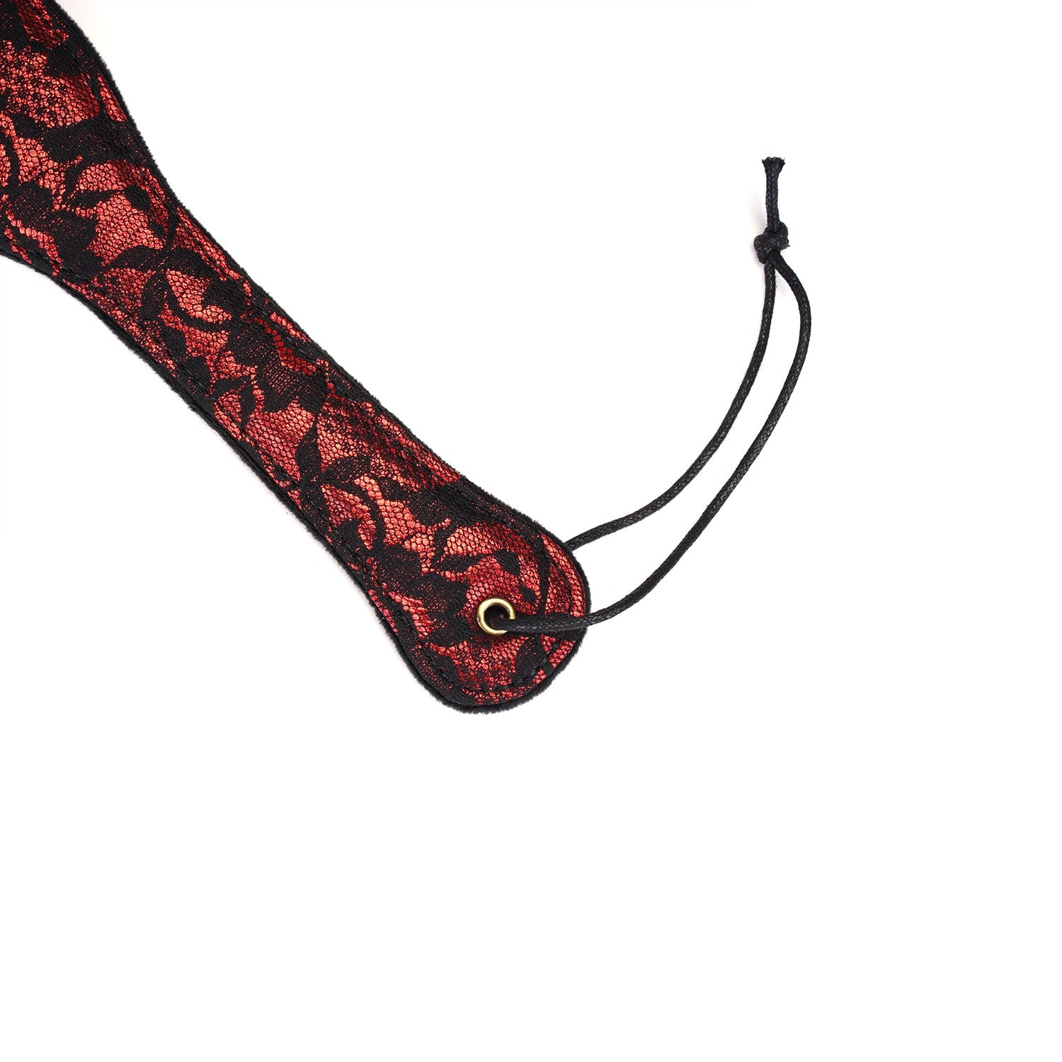 Шлепалка Liebe Seele Victorian Garden Lace and Velvet Spanking Paddle, 32 см (черный с красным)