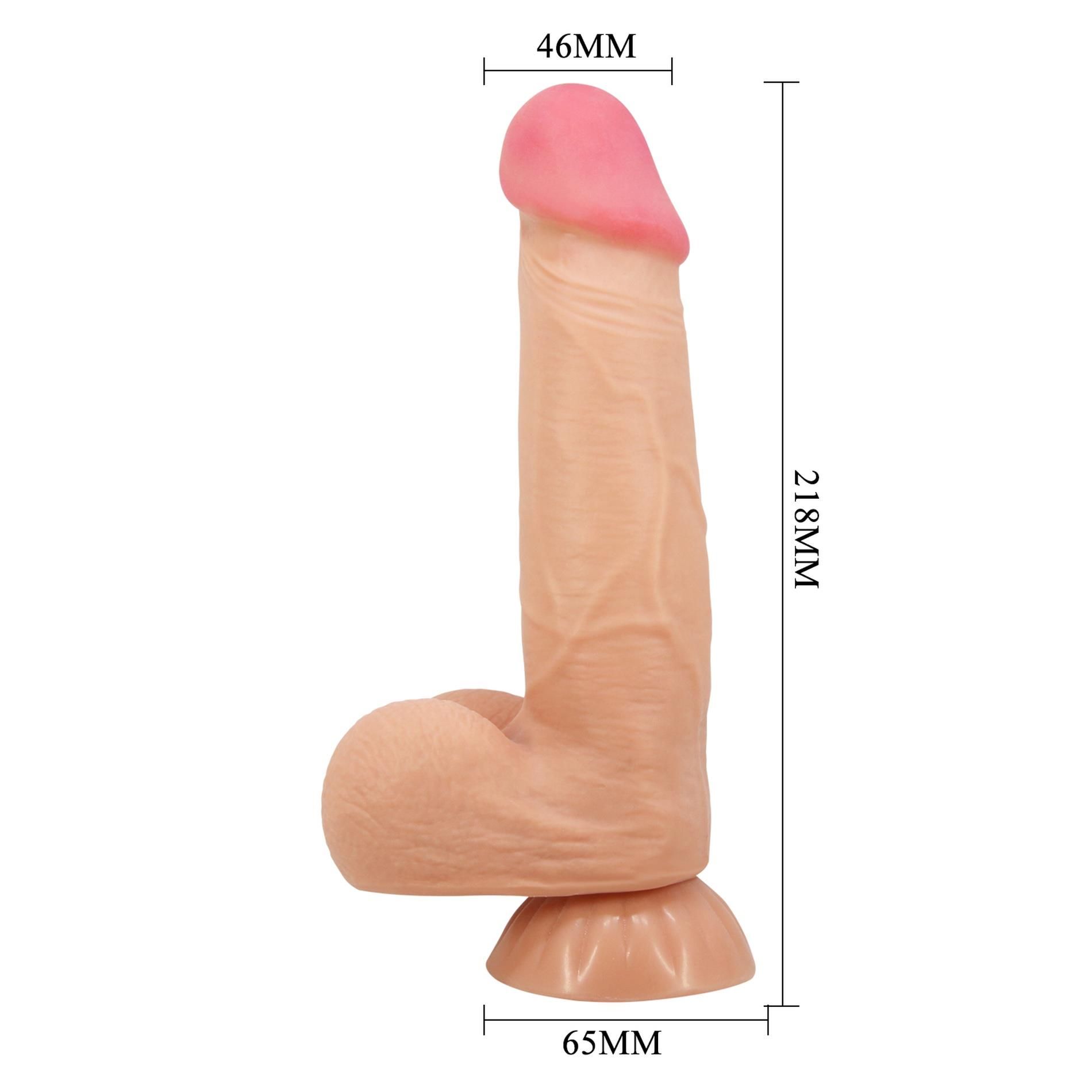 Фаллоимитатор Baile Sliding Skin Bendable 8,5'', 21.8 см (телесный)