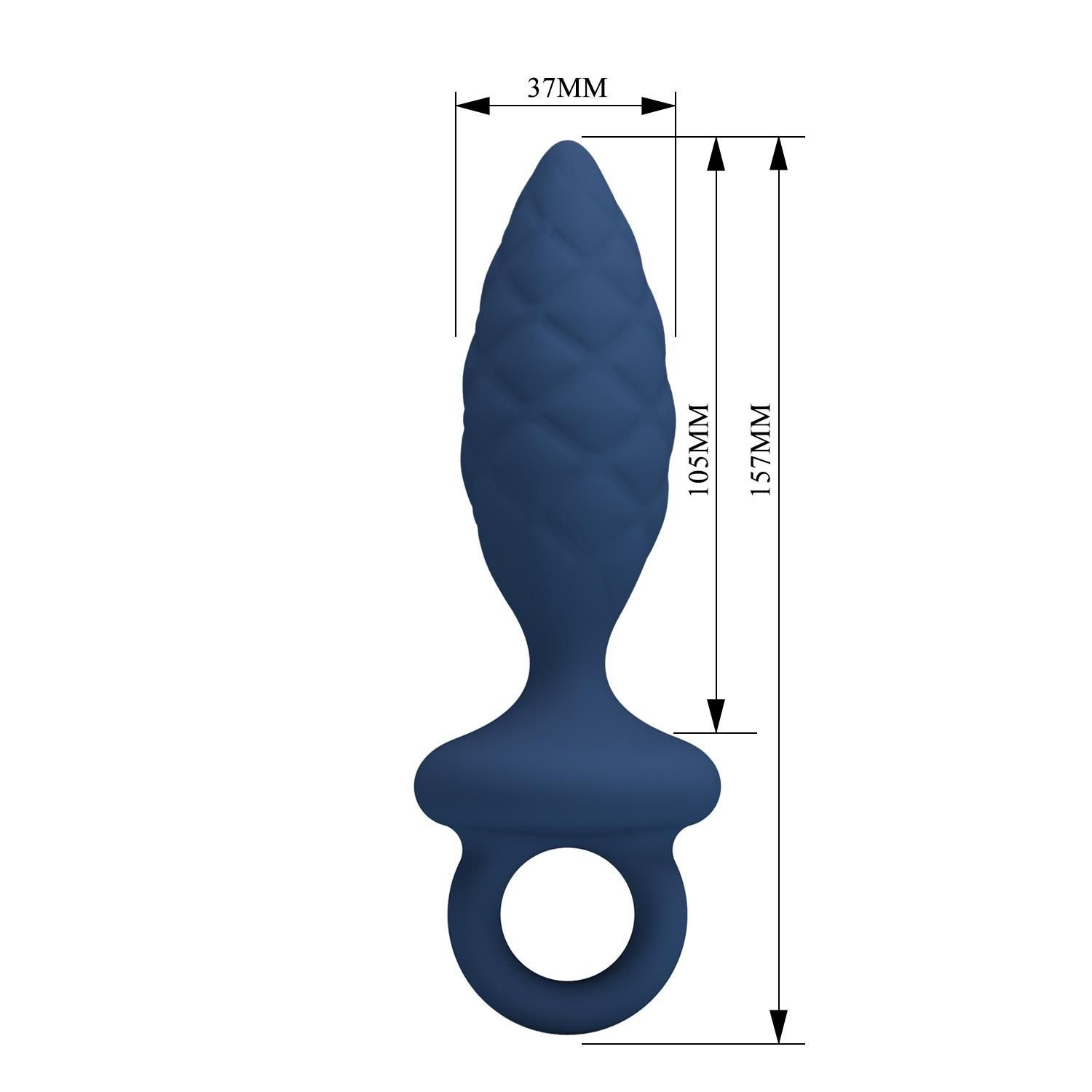 Korek analny Mr. Play Butt Plug with Loop L, 15,7 cm (niebieski)