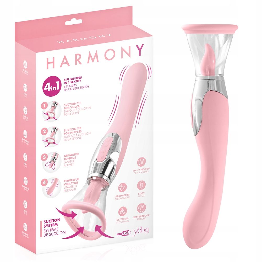 Вибратор YOBA Harmony Rose, 22,5 см (розовый)