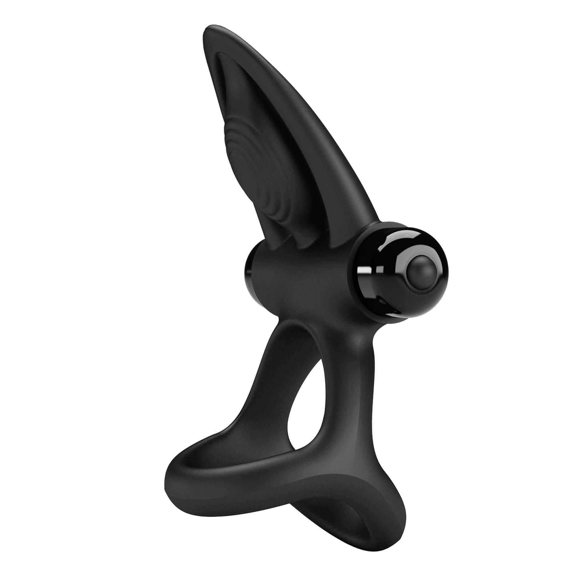 Эрекционное кольцо Pretty Love Vibration Cock Ring, 9,9 см (черный)