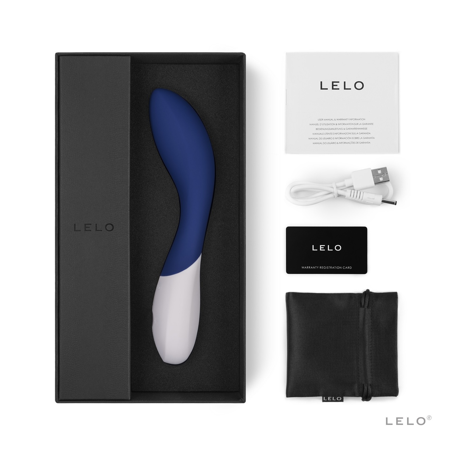 Вибратор Lelo Mona Wave, 19,5 см (синий)