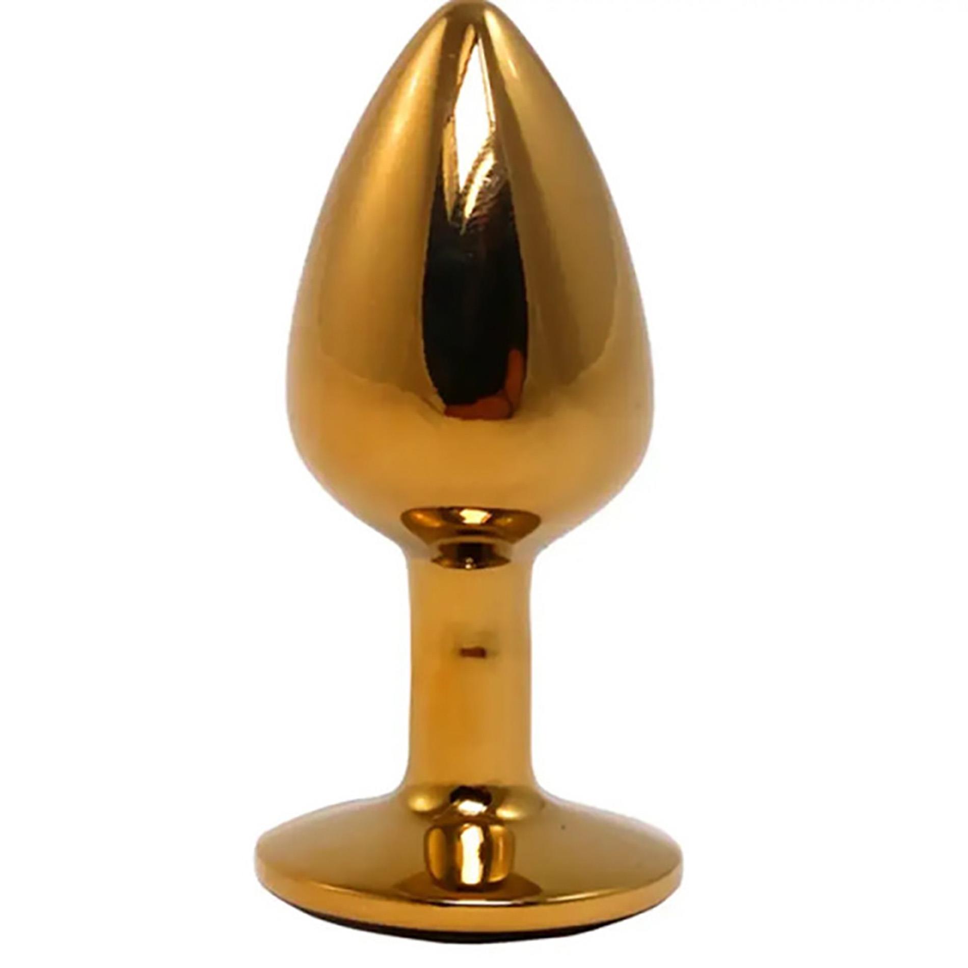 Korek analny Fantasy Gold Butt Plug with S, 7 cm (biały)