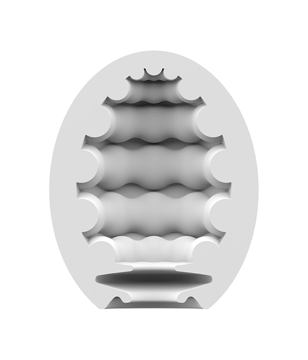 Мастурбатор яйцо Satisfyer Egg Single Riffle (белый)