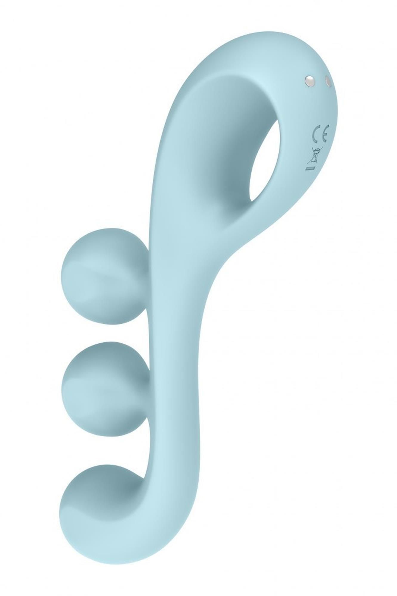 Вібратор для потрійної стимуляції Satisfyer Tri Ball 2, 20,5 см (блакитний)