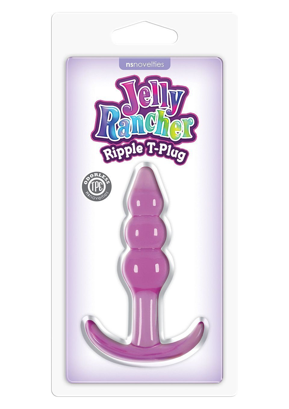 Korek analny Jelly Rancher Ripple T-Plug, 11 cm (fioletowy)
