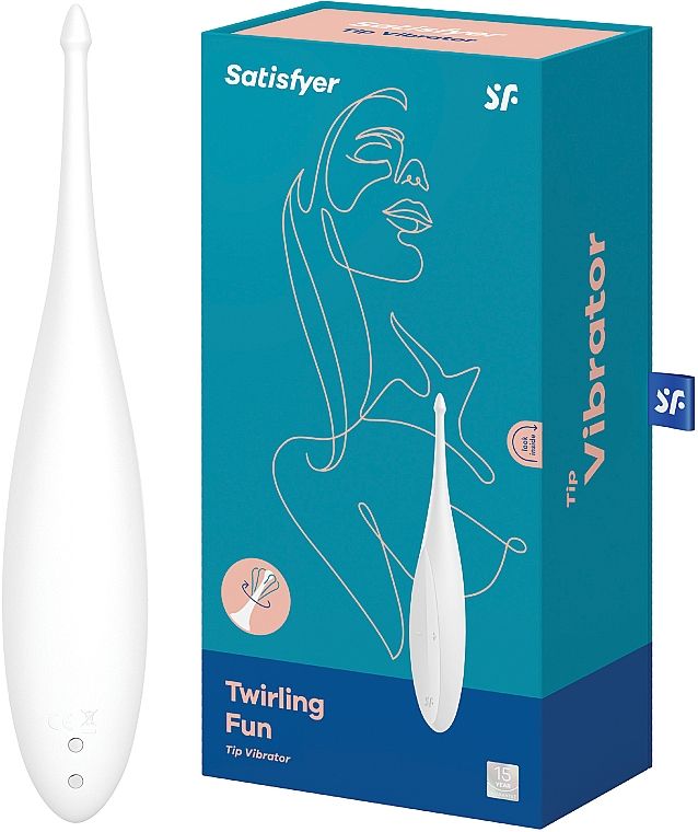 Вибратор для клитора Satisfyer Twirling Fun, 17.5 см (белый)