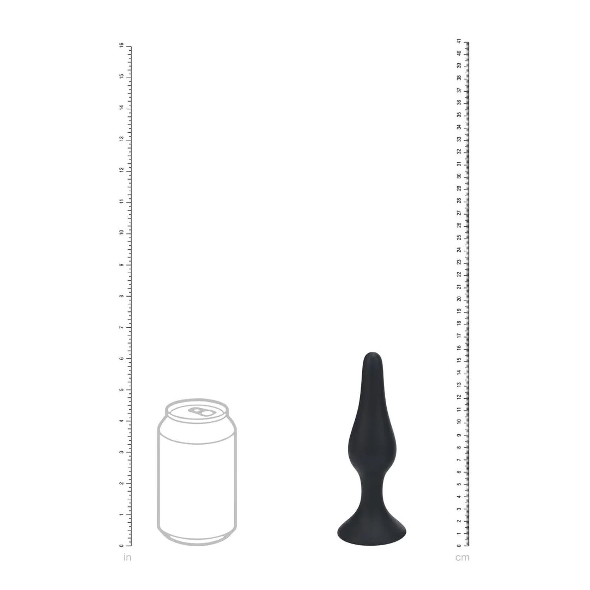 Korek analny Levelz Slim Anal Plug XL, 15.5 cm (czarny)