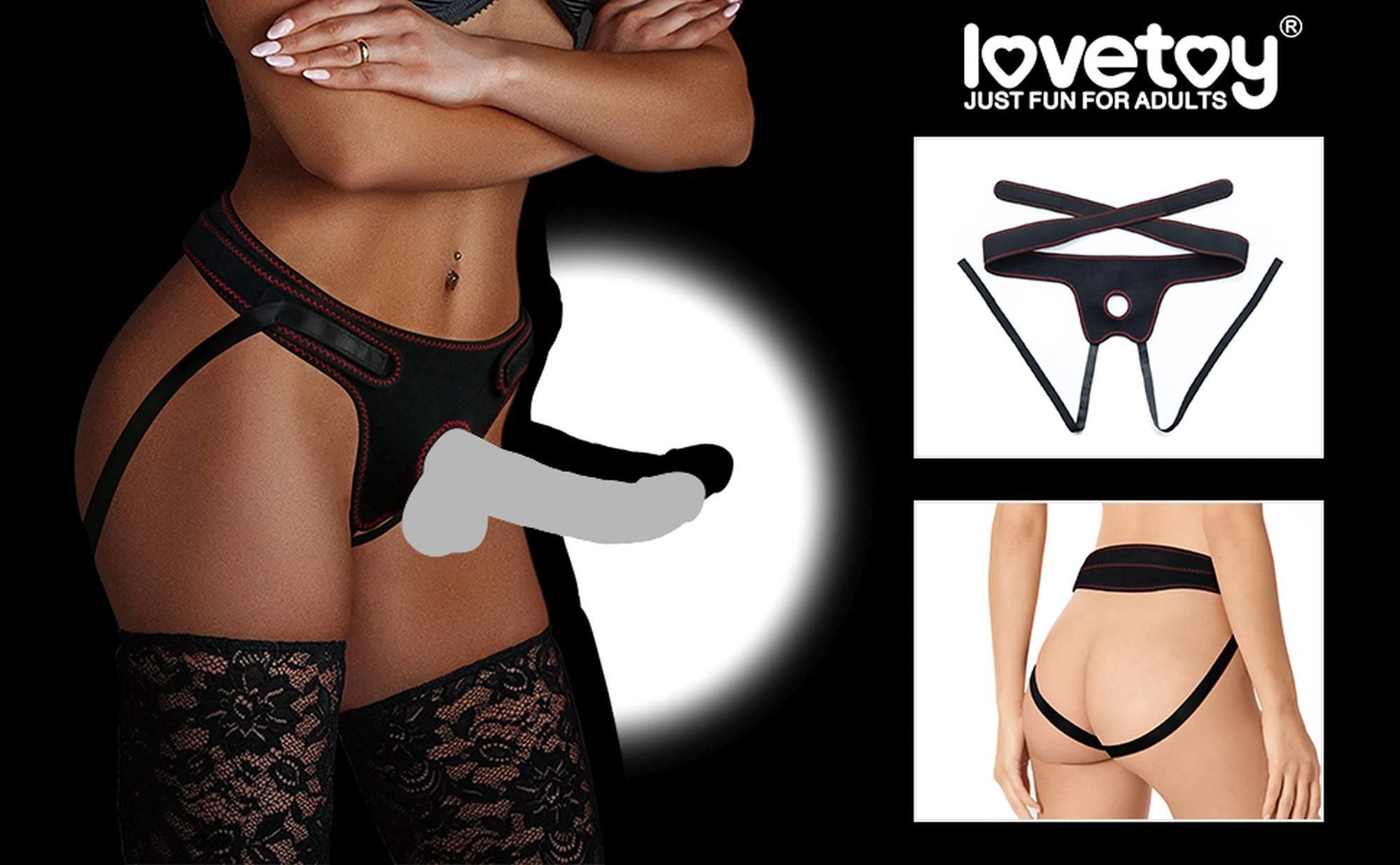 Трусики для страпона LoveToy Easy Strap on Harness As Pic (черный)
