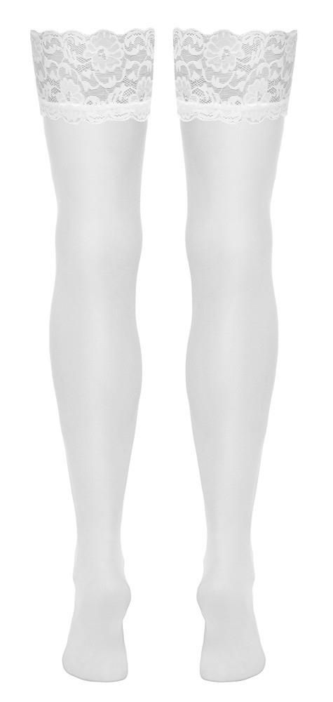 Чулки Cottelli Legwear Anclipsen, L (белый)