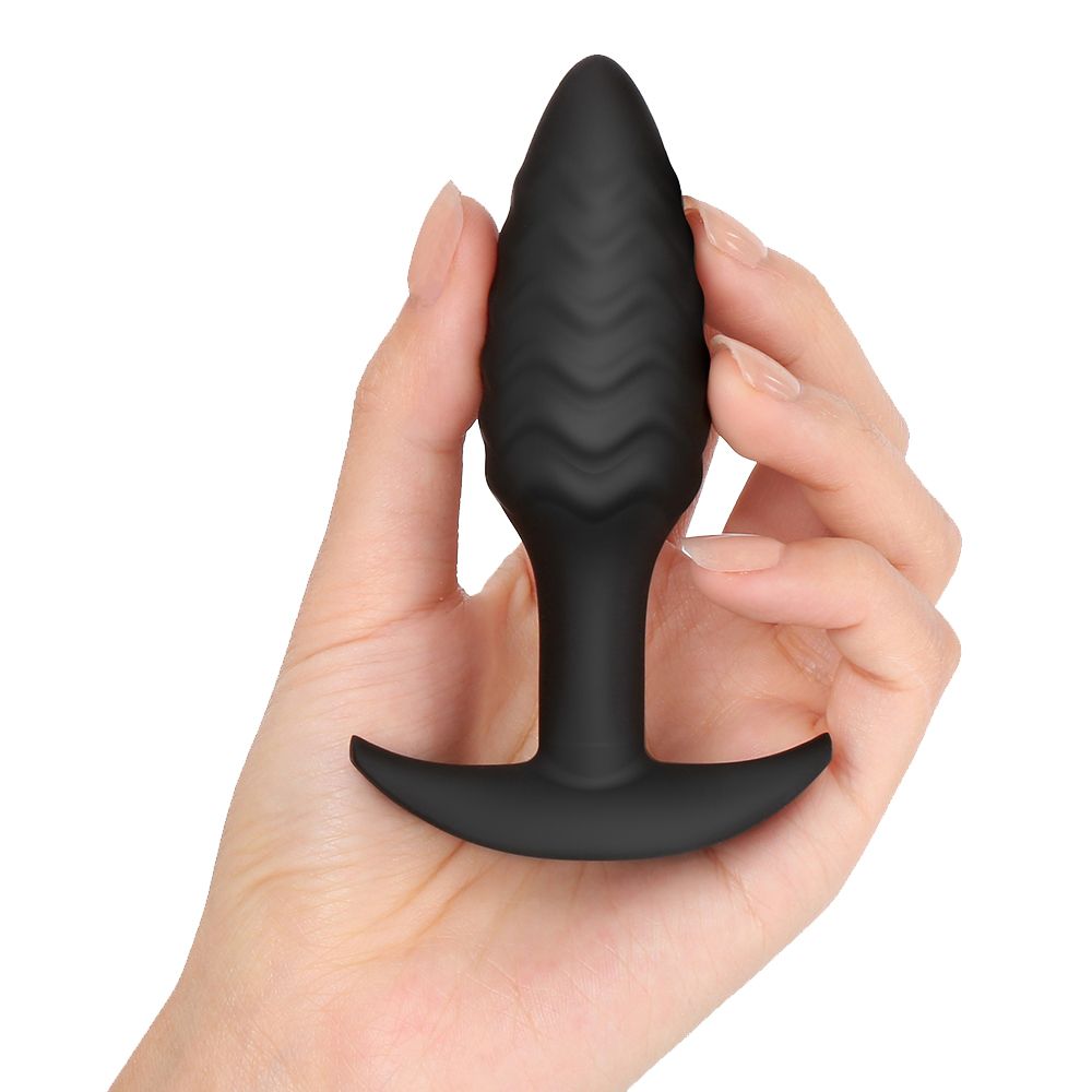 Анальна пробка Dorcel Wavy Plug, 10,6 см (чорний)