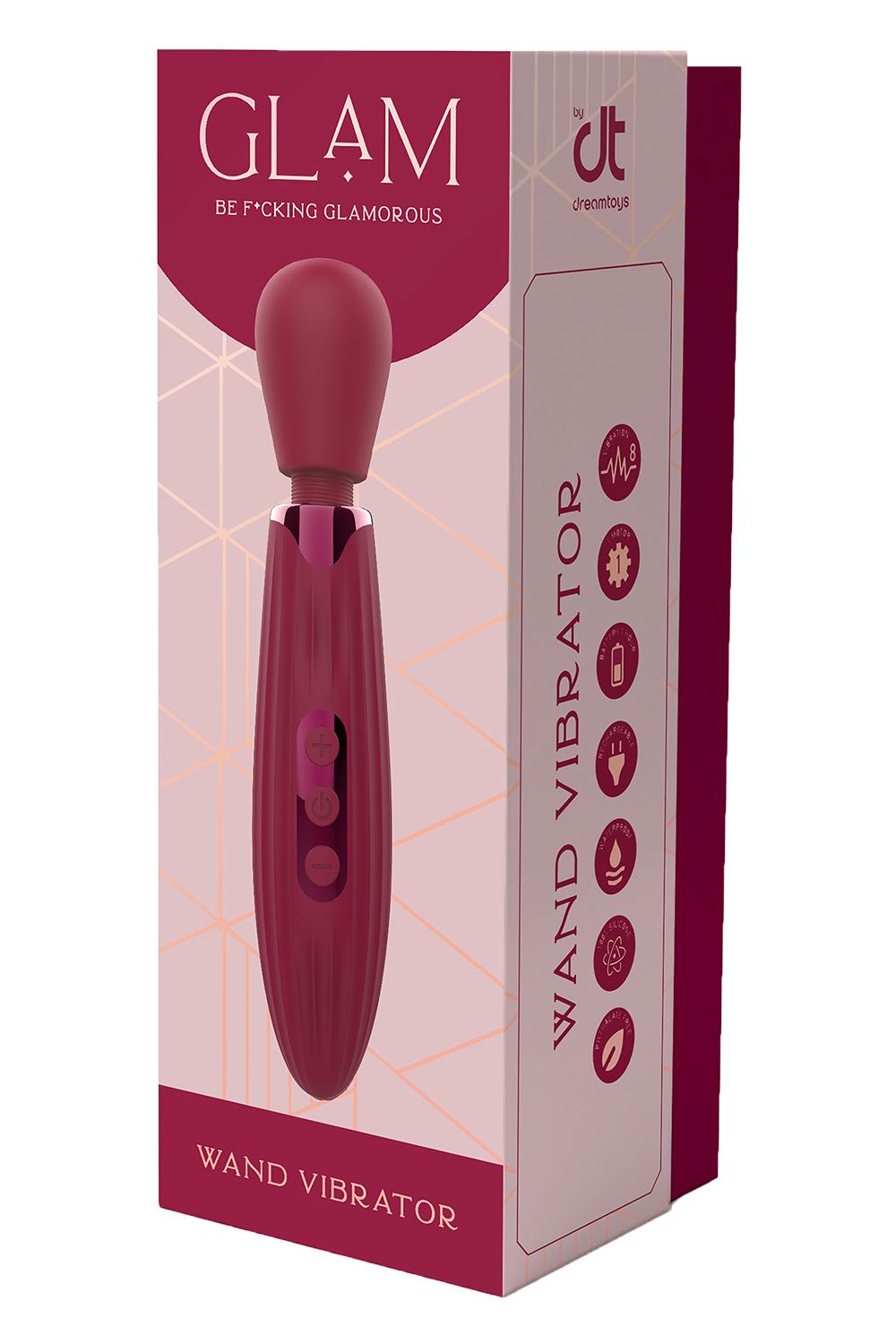 Вибратор Glam Large Wand, 24 см (розовый)