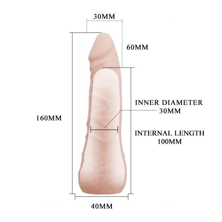 Насадка на пенис Penis Sleeve, 16 см (телесный)