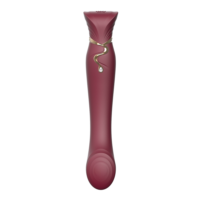 Вибратор Zalo Queen G-Spot Pulse Wave, 21,5 см (бордовый)