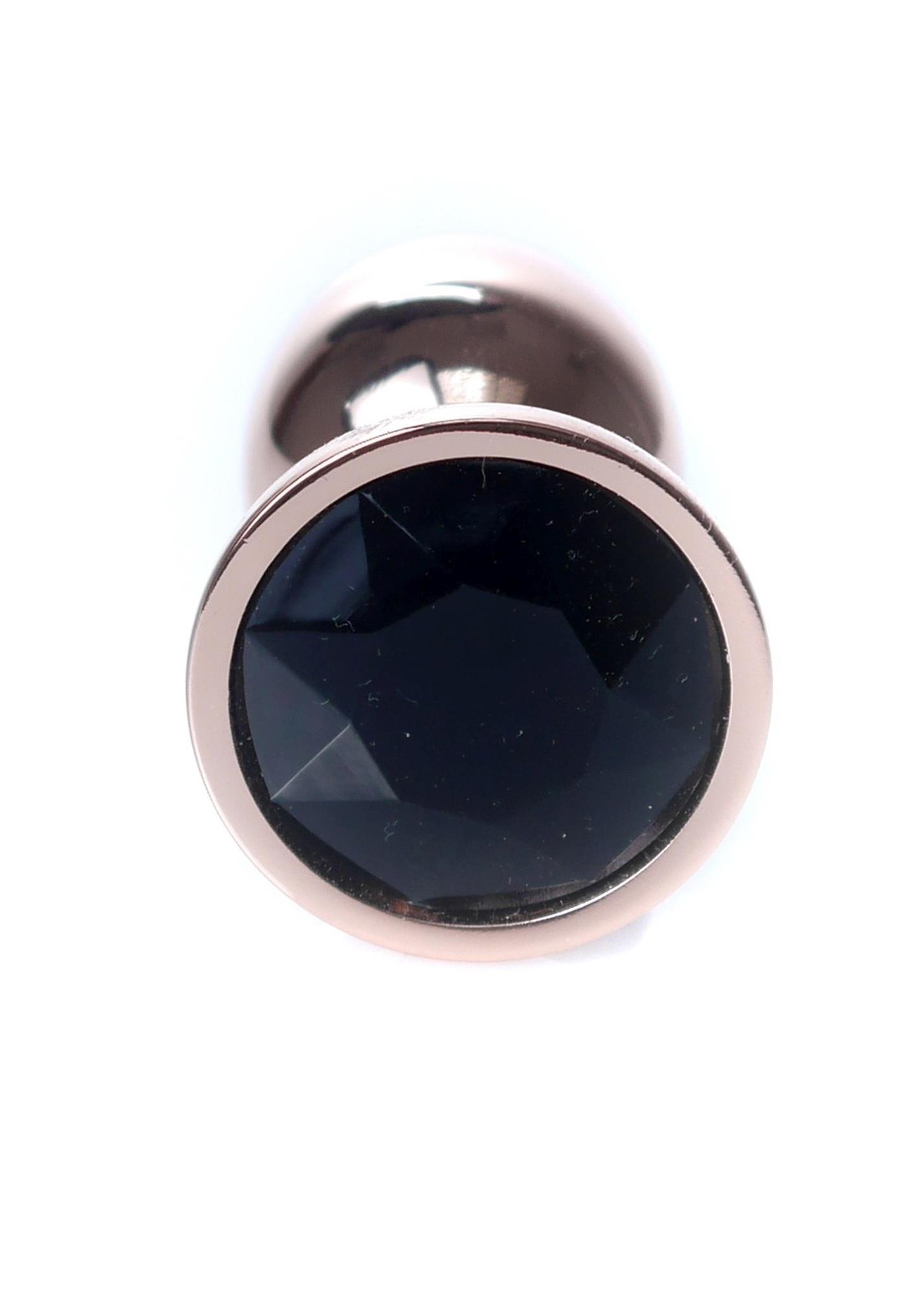 Анальна пробка з кристалом B - Series HeavyFun Plug-Jewellery, 7 см (чорний)