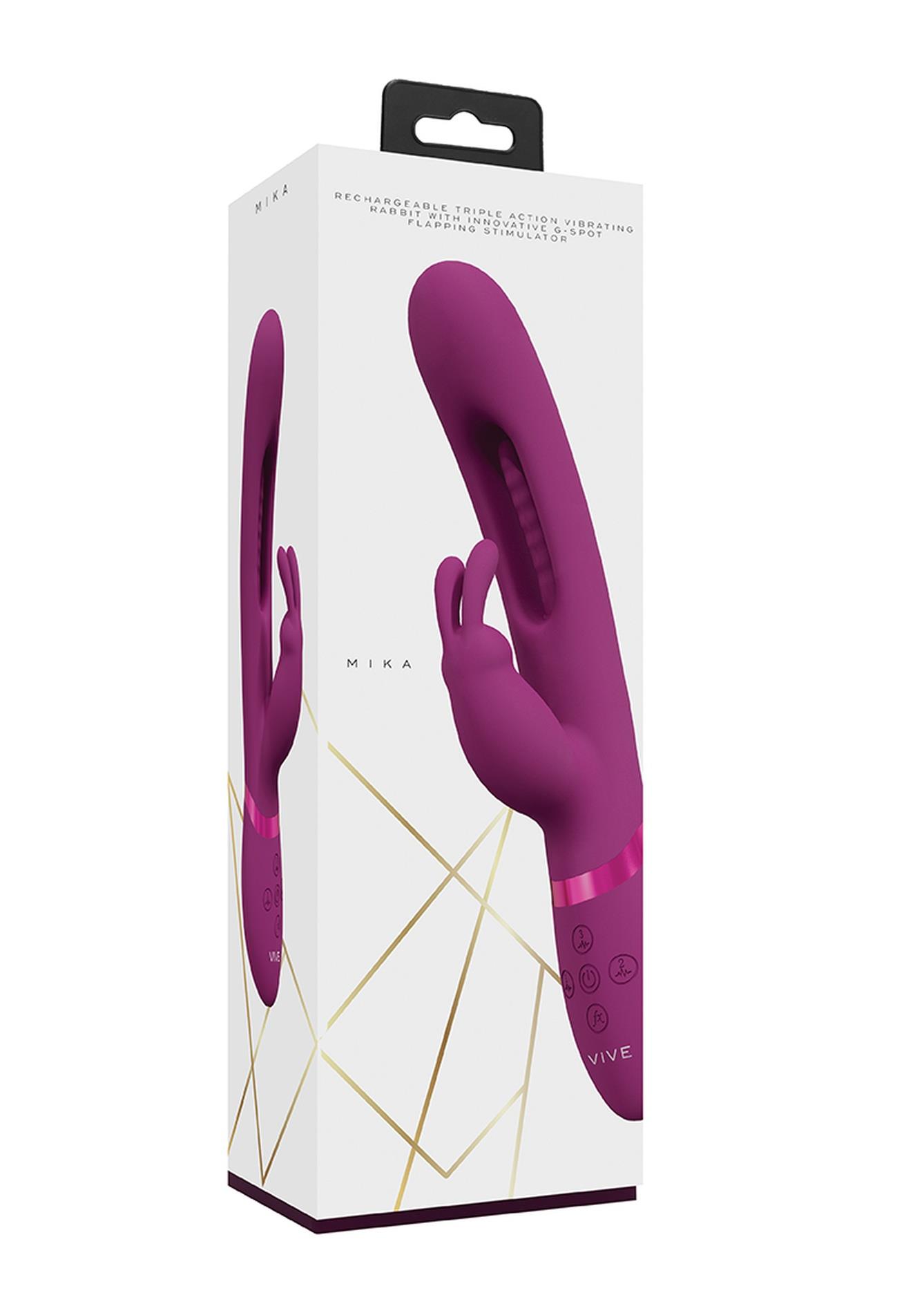 Вибратор-кролик Vive Mika G-Spot, 23.2 см (розовый)