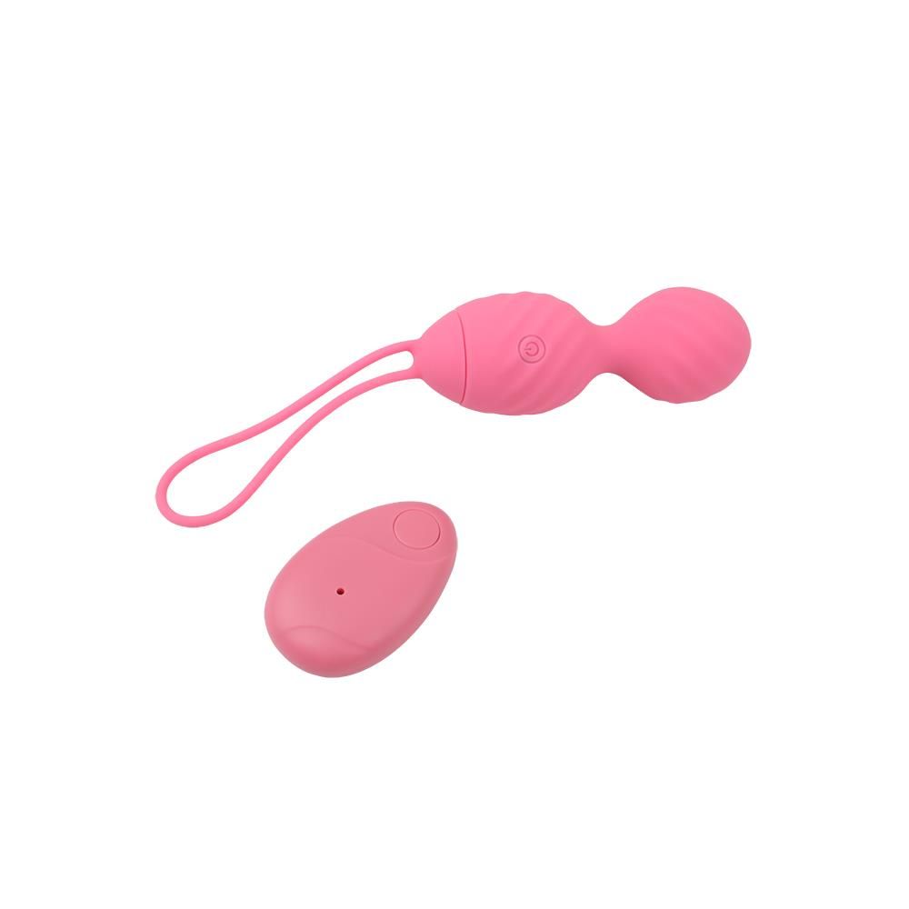 Вагинальные шарики M-Mello Ridged Vibrating Bullet, 19 см (розовый)