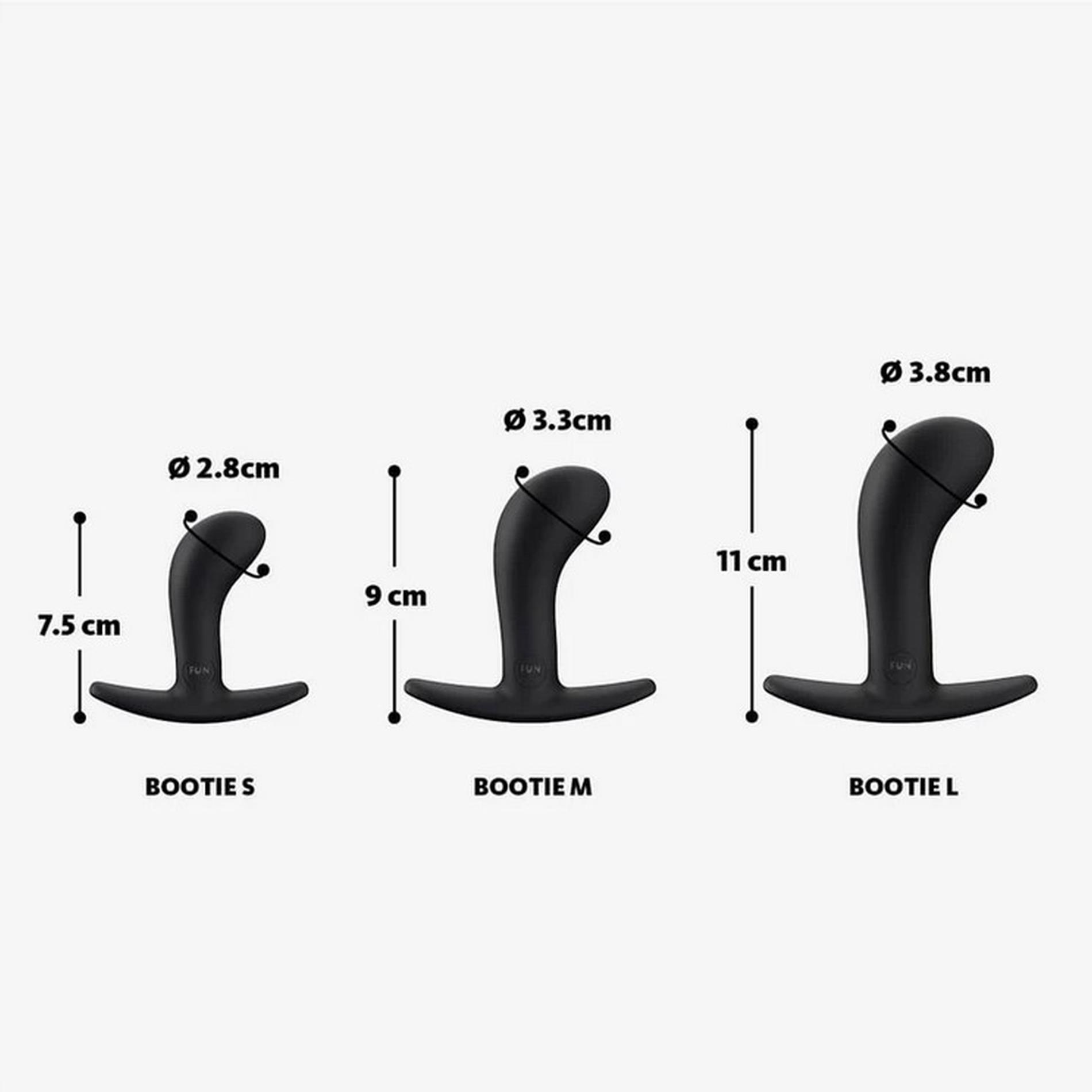 Korek analny Fun Factory Bootie M, 9,3 cm (czarny)