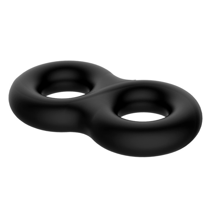 Эрекционное кольцо Crazy Bull Super Soft Silicone Double II Cock Ring (черный)