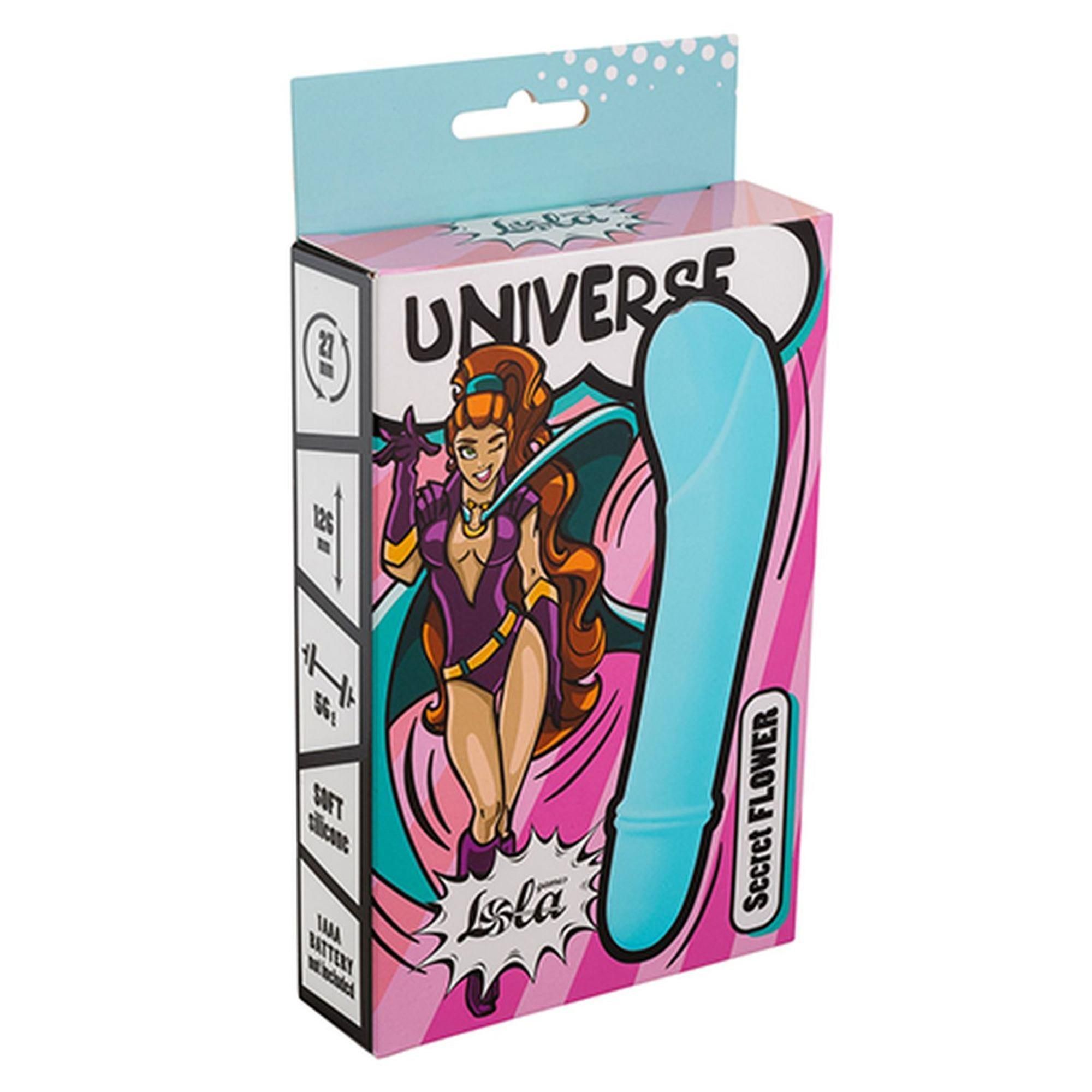 Міні-вібратор Universe Secret Flower, 12.6 см (блакитний)