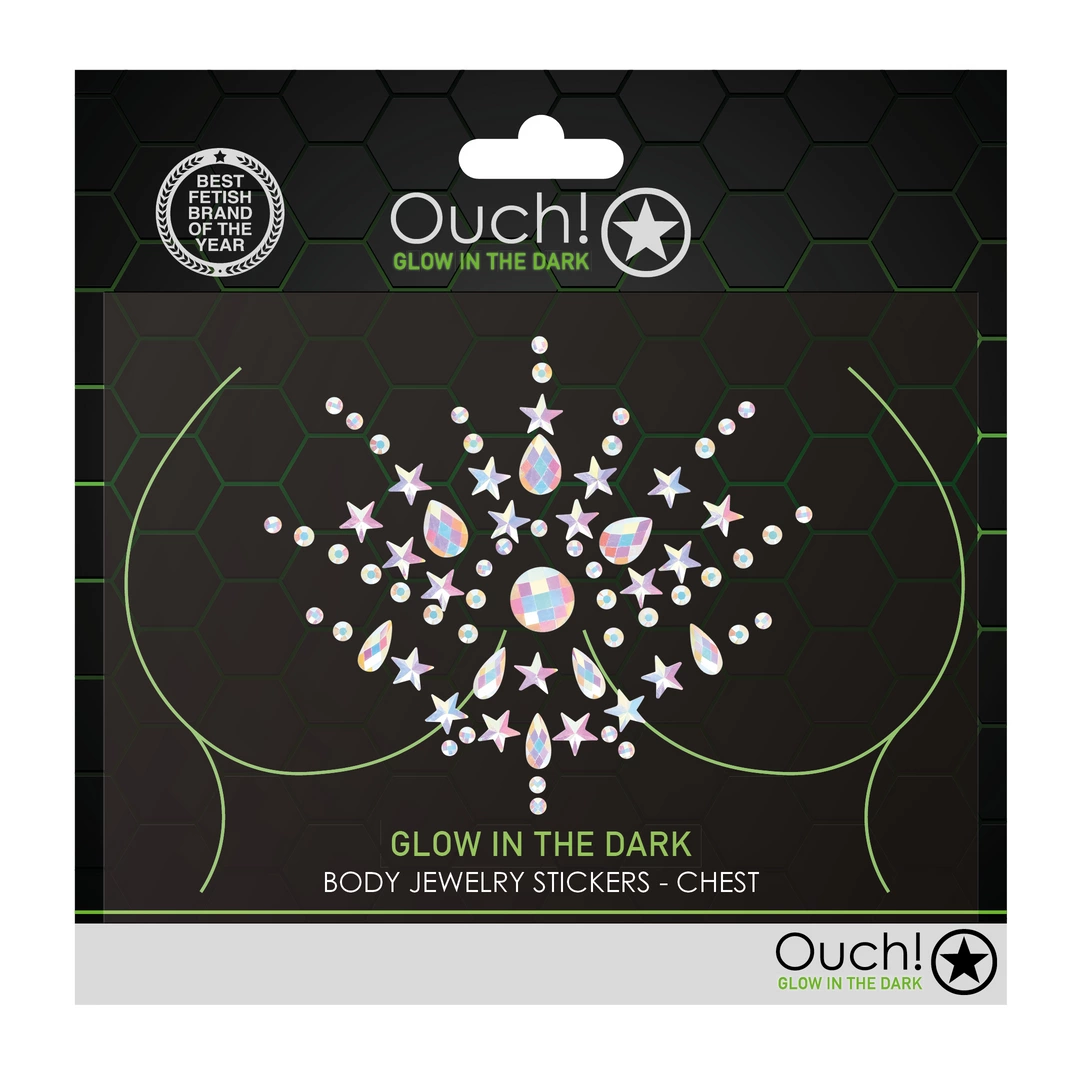 Наклейки на соски Ouch! by Shots Body Jewelry Stickers - Chest