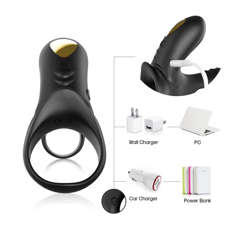Виброкольцо Boss Series Ranger Penis Ring, 10.9 см (черный)